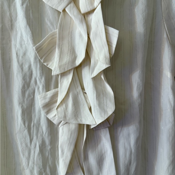 Juicy Couture Cream Peter Pan Collar Blouse ASO Zooey Deschanel - Picture 8 of 11